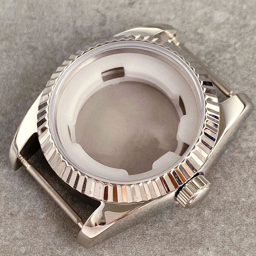 31mm Jubilee Watch Case Fit NH05A Auto Movement Fluted Bezel Sapphire Glass