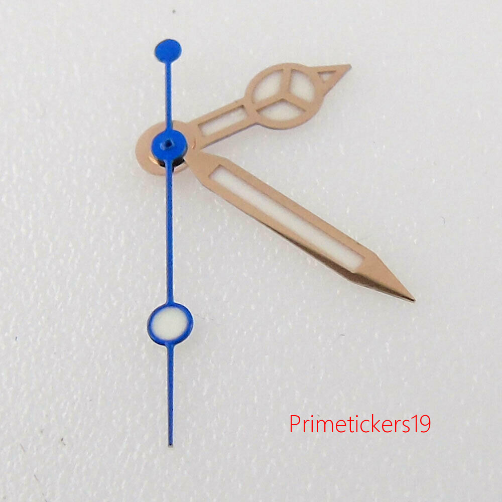Yellow/Rose Golden Watch Hands Fit for NH35 NH36 Movement Blue/Red Second Hand