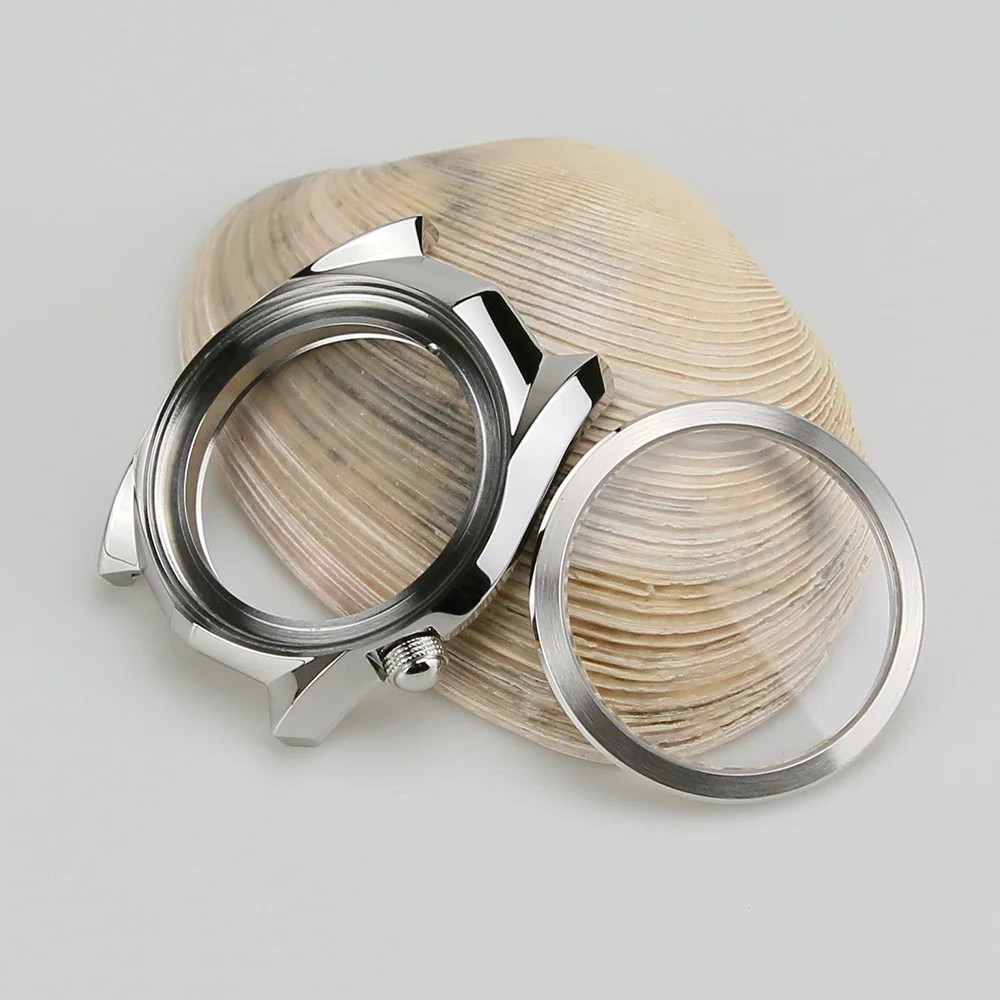 40mm Watch Case 316L Stainless Steel Sapphire Glass For NH34 NH35 NH36 Movement
