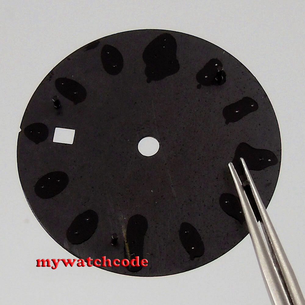 31mm sterile black watch dial Fit ETA 2836 2824 DG2813 3804 Miyota 8215 8205