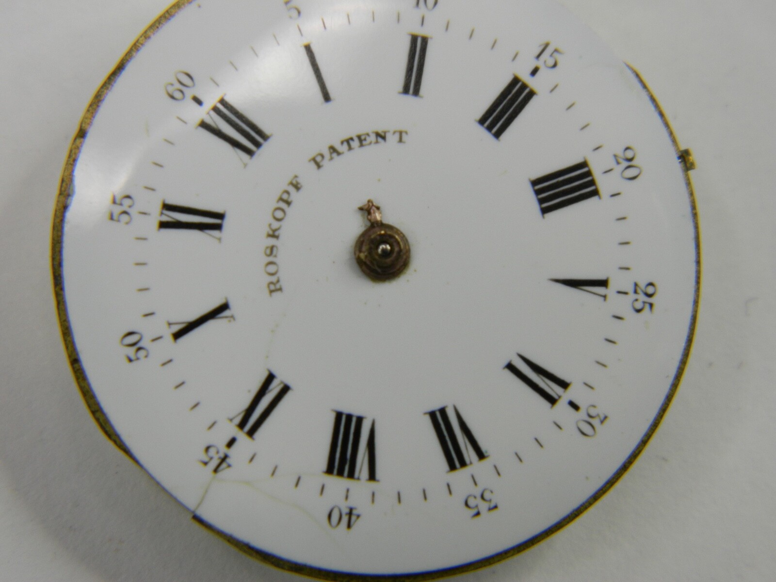 SMALL (30.7mm) VINTAGE ROSKOPF PATENT POCKET WATCH MOVEMENT – PARTS OR REPAIR