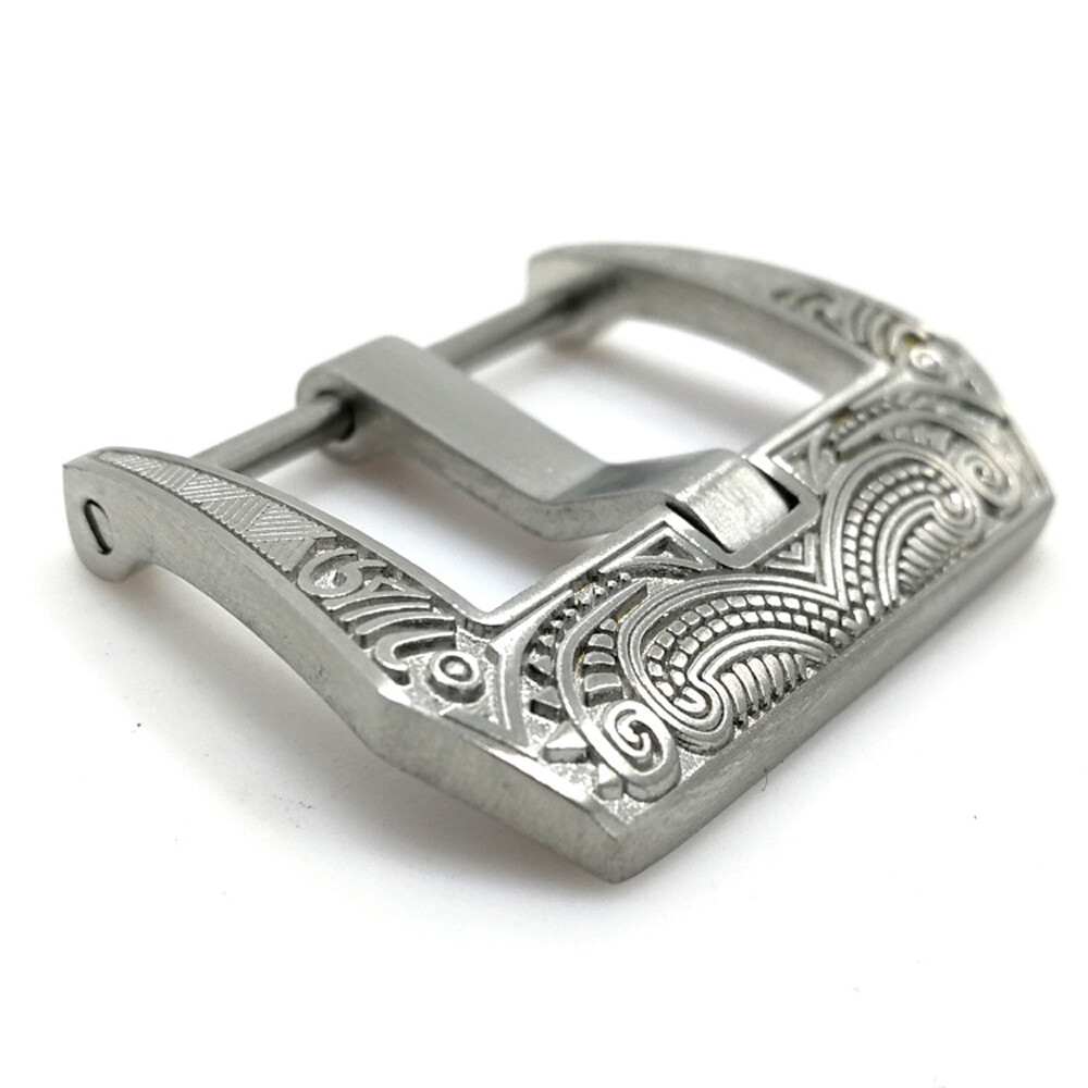 Stainless Steel Watch Pin Buckle Wristwatch Buckle Clasp Watch Parts Embossed
