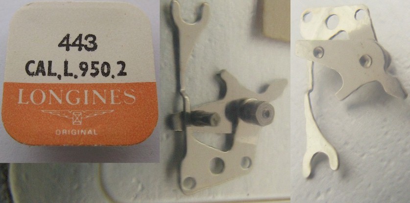 Longines L 950.2 setting lever watch movement part 443 / sealed