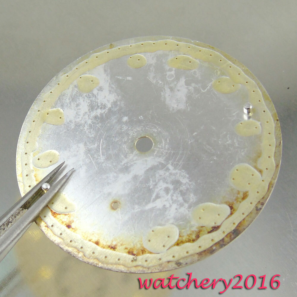 New 38.9mm yellow white dial rose golden Numbers fit 6497 movement Men’s Watch
