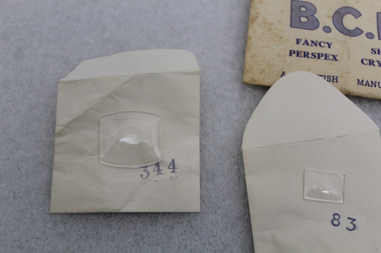 Group of Fancy Shape Perspex Watch Crystals