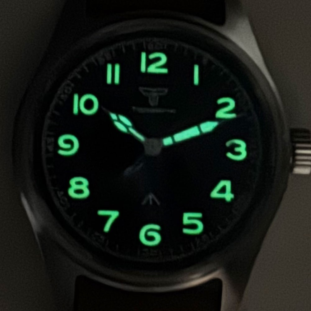New 33.5mm Luminous Field Pilot Watch Dial Face Fit NH35 ETA2824 Miyota8215 VH31