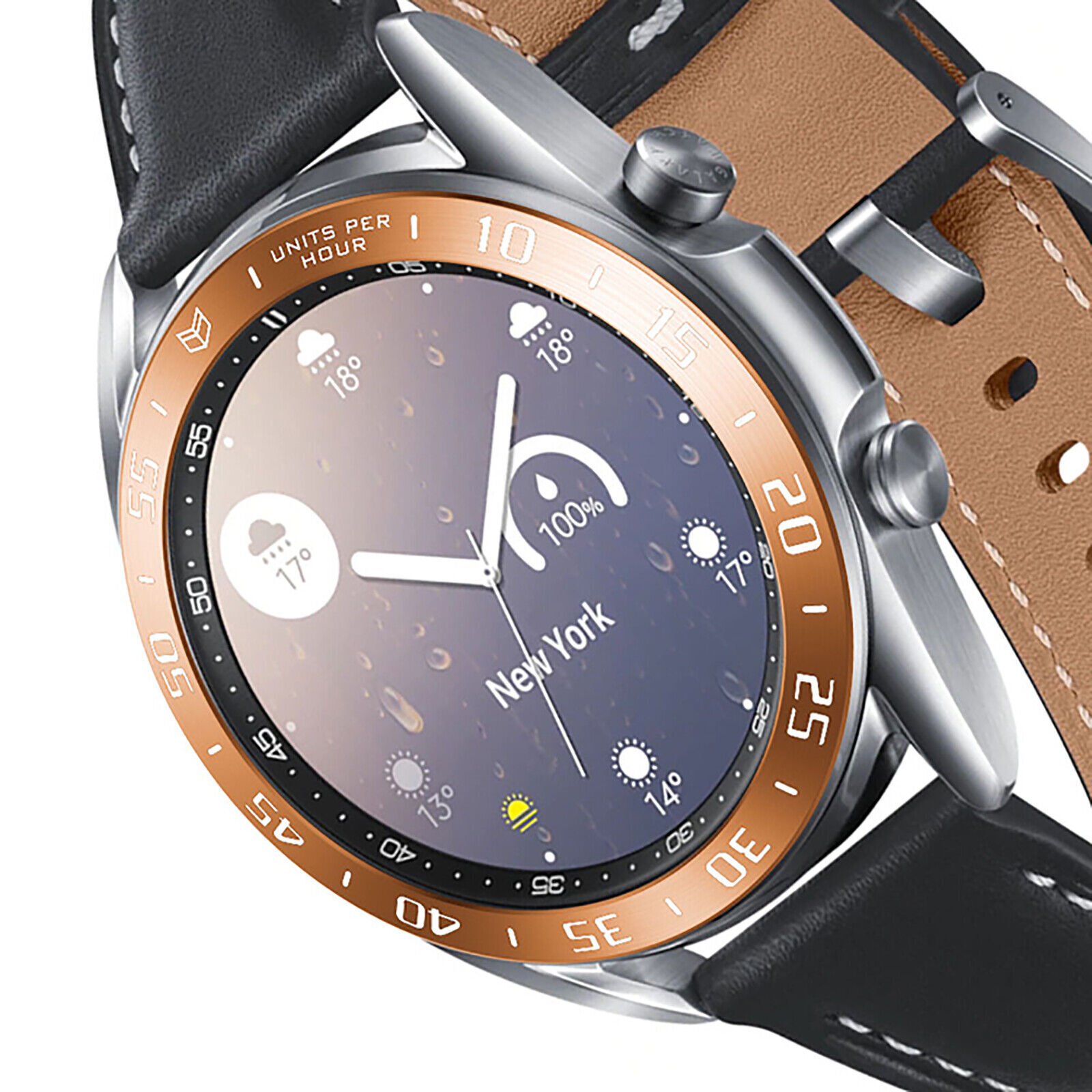 Metal Watch Steel Bezel Ring Circle Adhesive Cover for Samsung Galaxy Watch 3