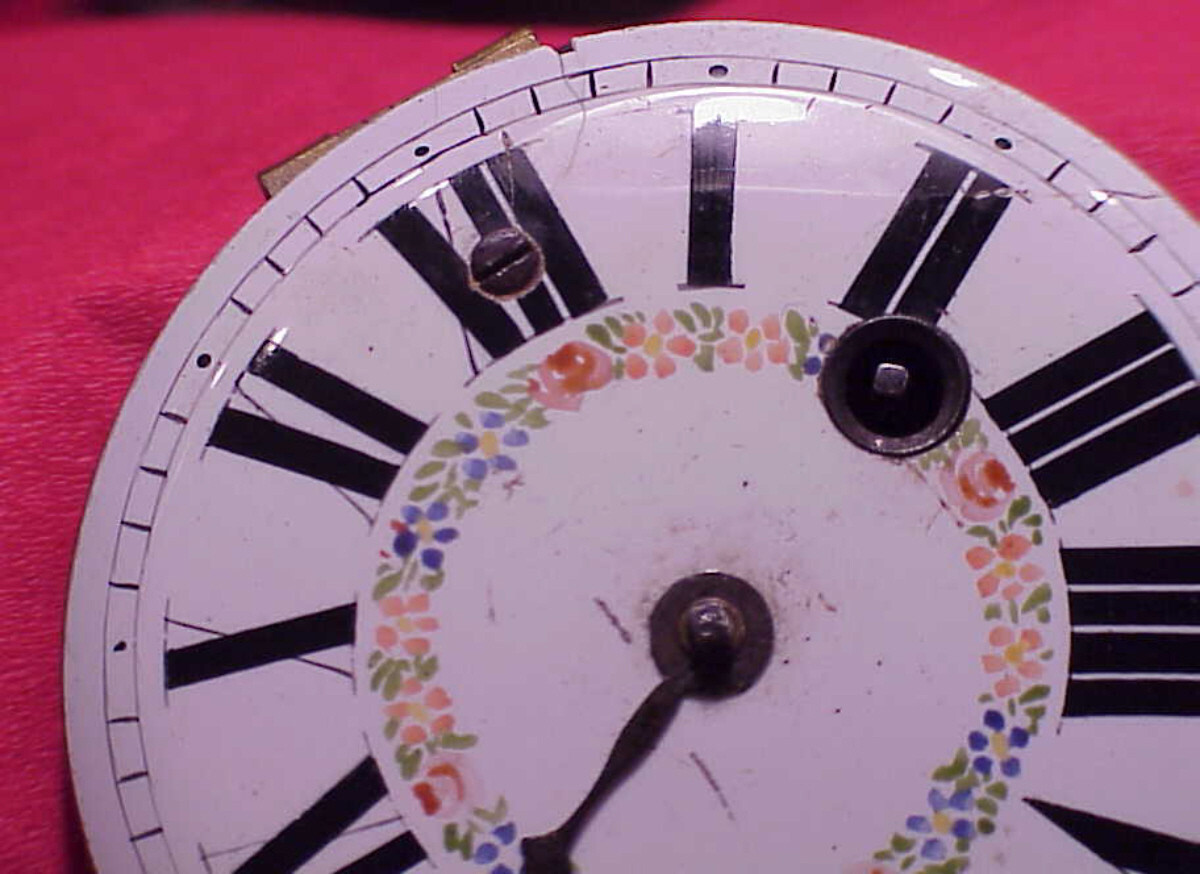 VINTAGE 45.8MM REPEATER PARTIAL VERGE FUSEE COLORED DIAL POCKET WATCH MOVEMENT