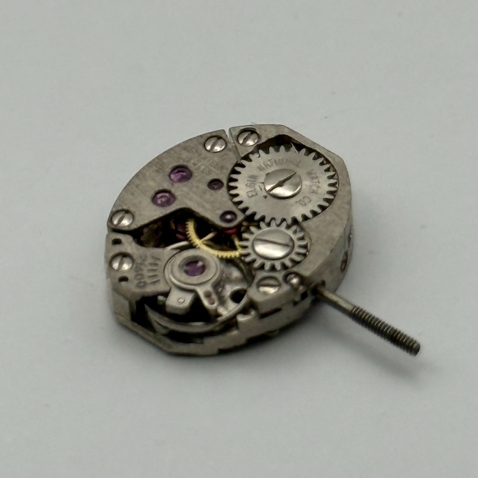 PUW 1175 Watch Movement Elgin Watch 17J Swiss Manual Wind Parts Repair 12.9mm