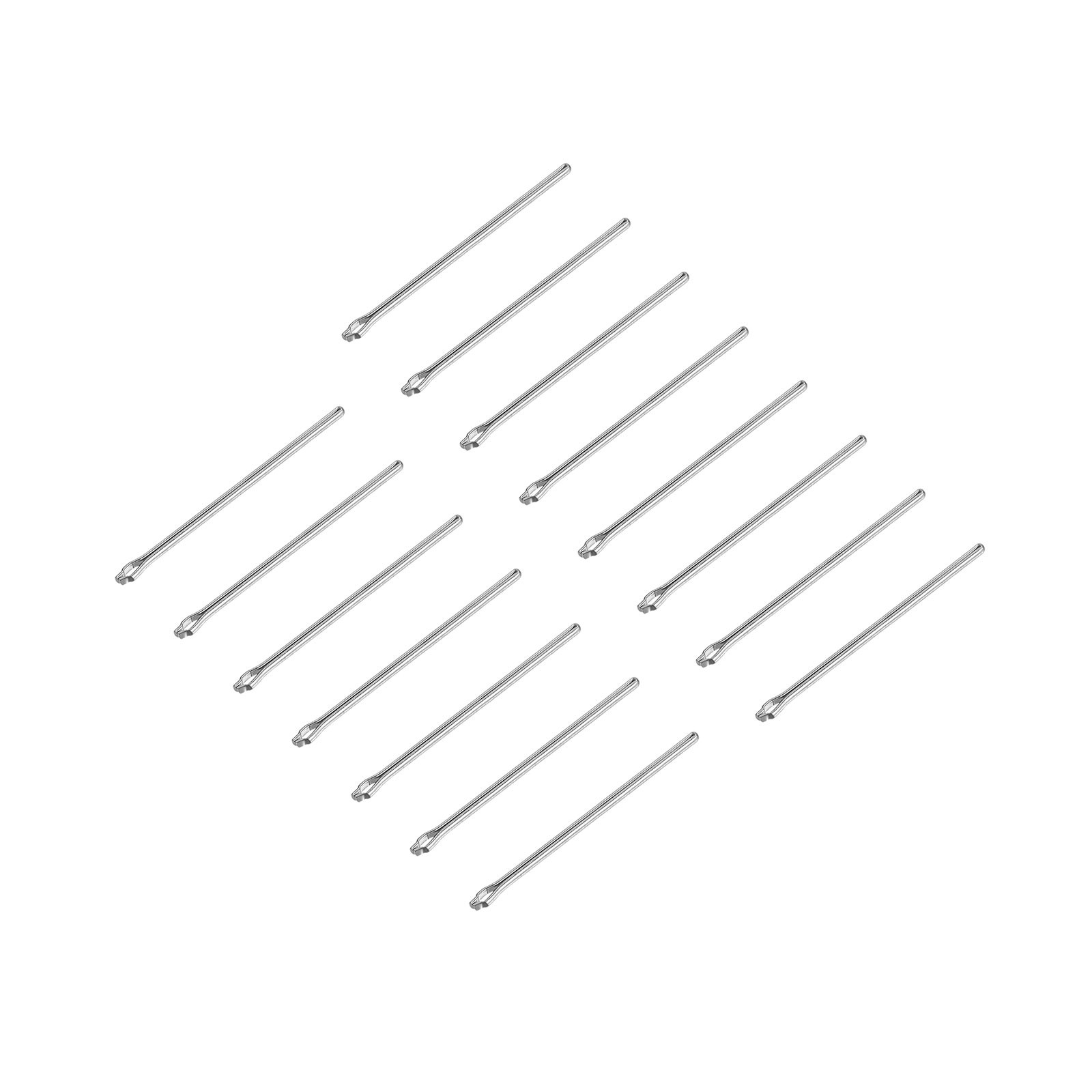 15Pcs 22mm Watch Band Link Cotter Pin, Stainless Steel 0.8mm Dia. Silver Tone