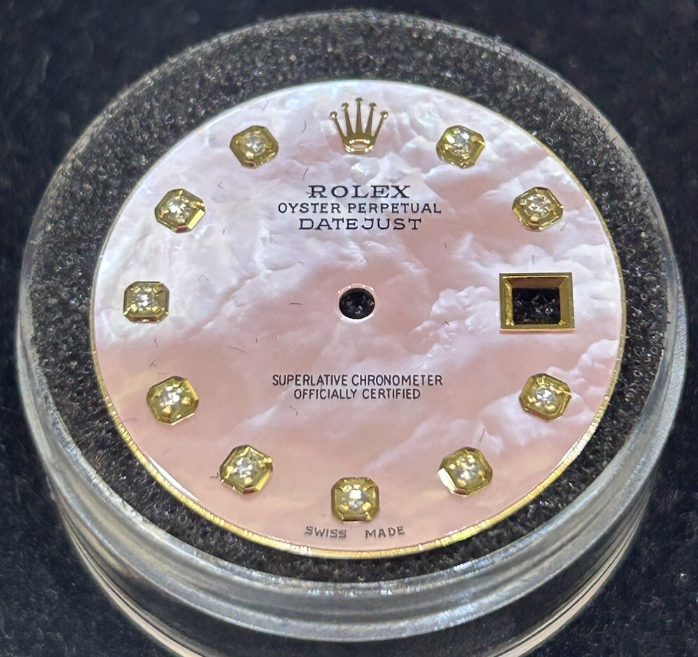 Rolex Mens Datejust Custom Pink MOP Diamond Dial For Models 16013 16233 116233
