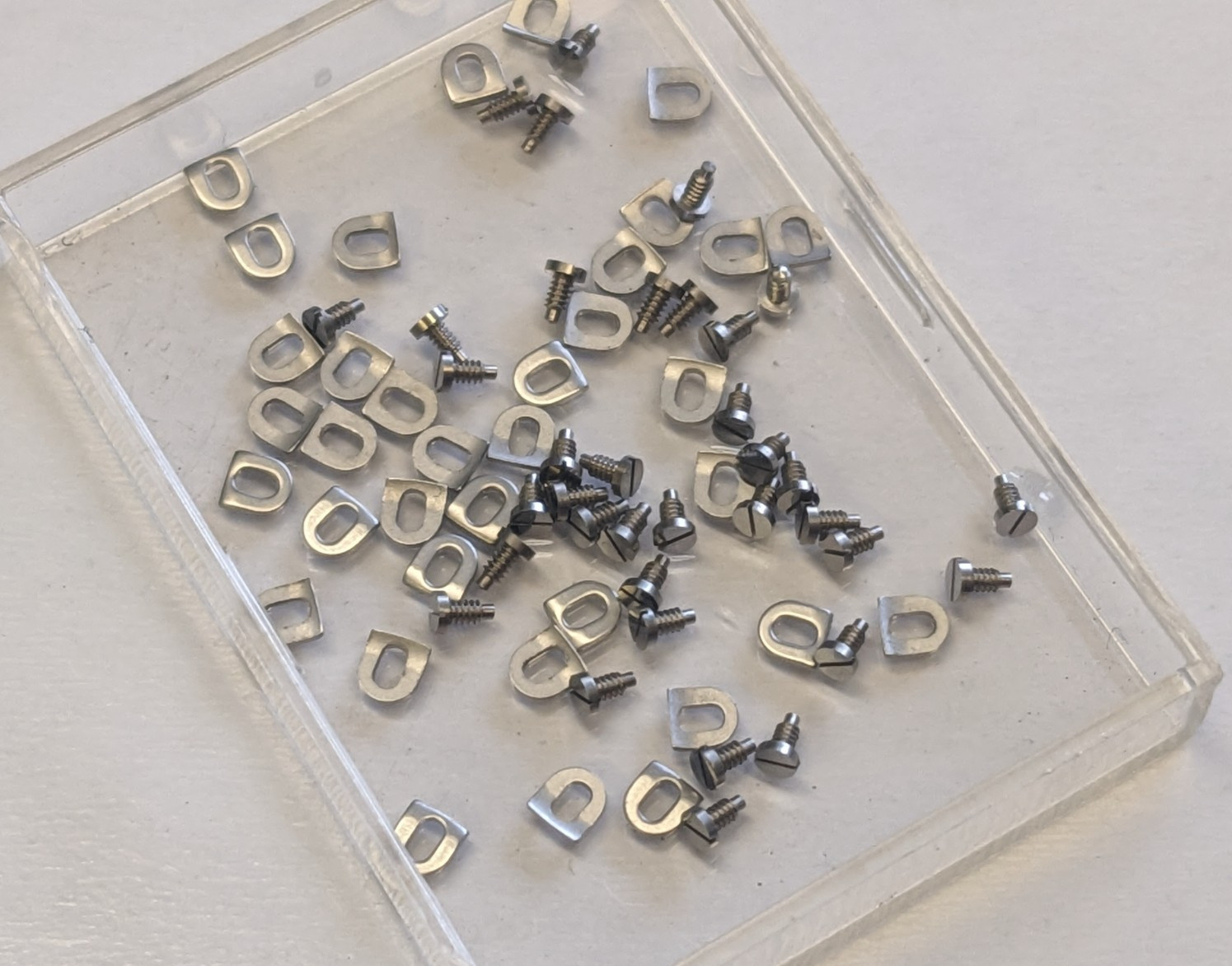 Felsa Caliber 690 screw + clamp asst of 72 pieces SWISS MADE x 1 asst