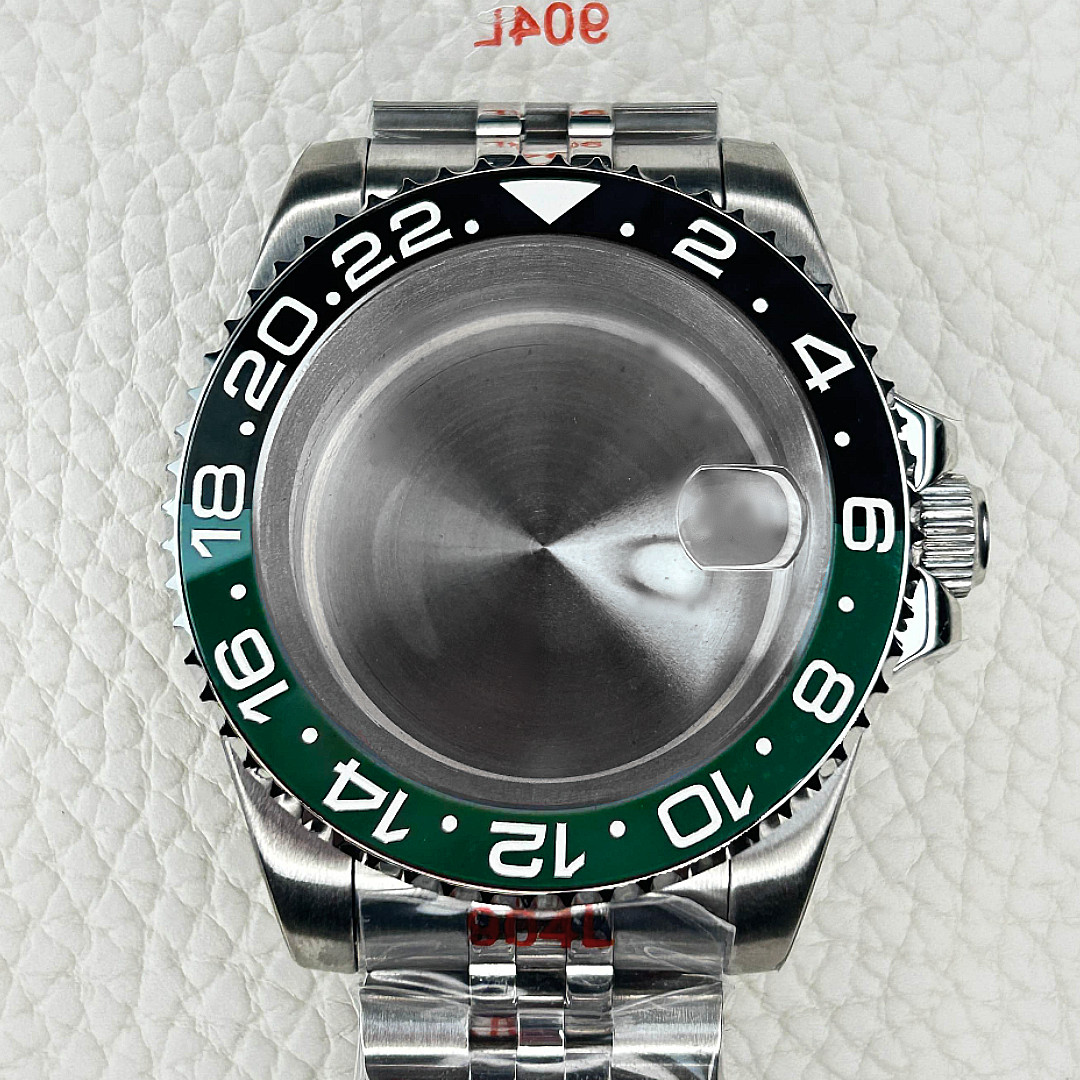 40MM 24 Hour Unidirectional bezel Watch Case and Bracelet Fit Seiko NH35 NH36