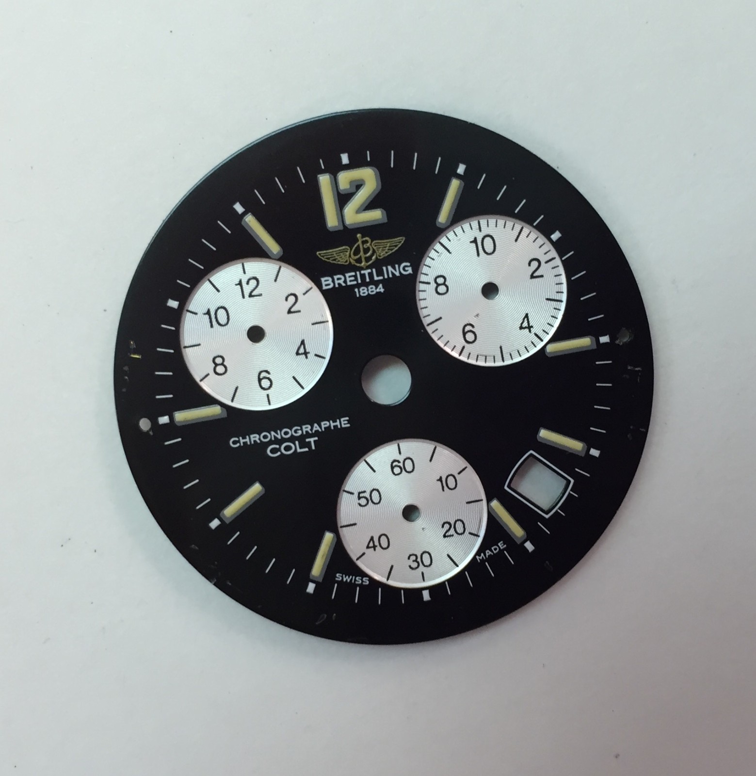 Breitling Original Chronograph Colt Chrono Watch Black Dial ~ A53035 – Excellent