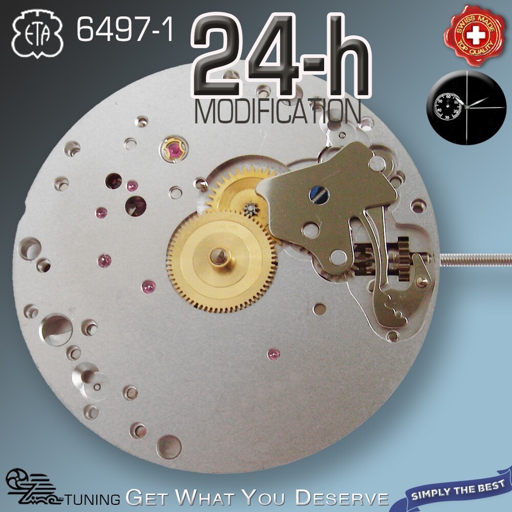 MOVEMENT ETA 6497-1, 24HR MODIFICATED – CDG DECOR, NICKEL, HAND WIND SWISS MADE