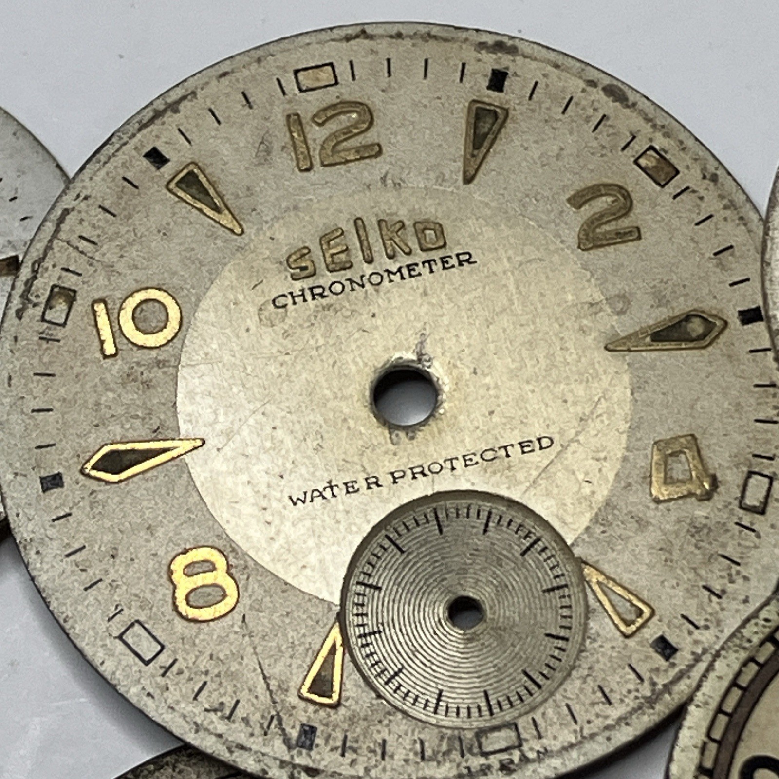 7 Vintage Seiko Watch Dials Chronometer Fine Seiko 1940s-60s Parts Lot