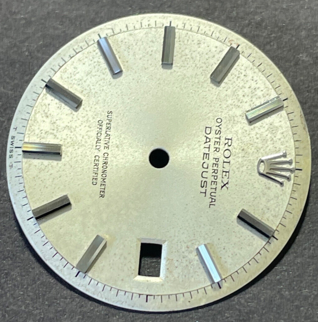 Vintage Rolex Oyster Perpertual Datejust Watch Dial For 36mm Case 1601 1603 1600