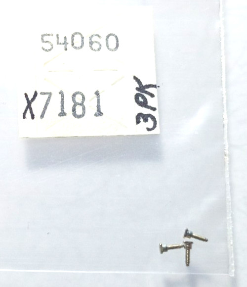 Vulcain 132001 SCREW, COIL watch part #X/7181 (3-pack) fit Pierce Remex 132001