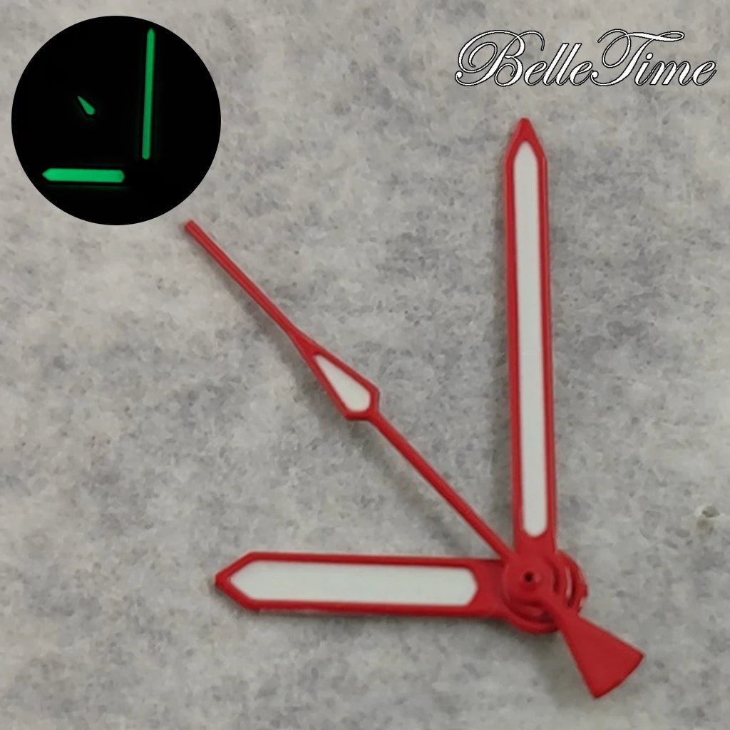 Modified Multicolor Watch Hands with Green luminous For NH34 NH35 4R35 NH36 4R36