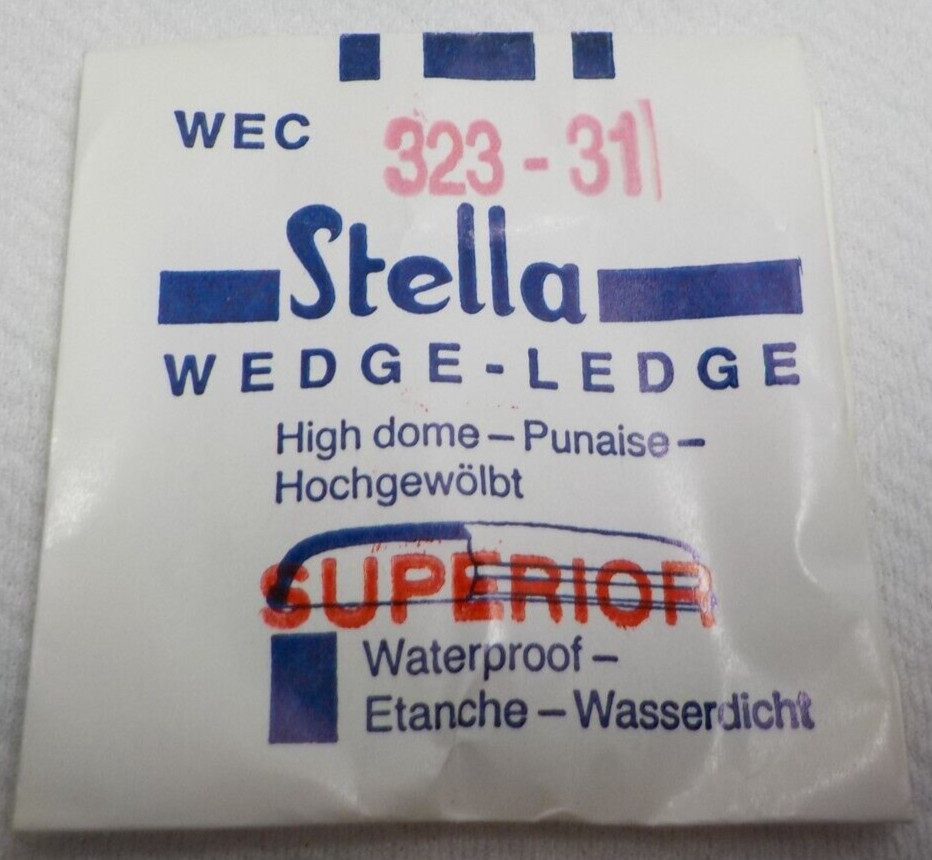 STELLA ROUND WATCH CRYSTAL WATCHMAKER REPLACEMENT PART 323 31 WEC #202