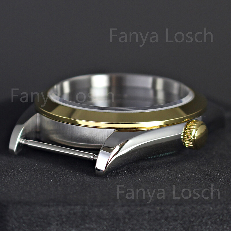Polished 36mm/40mm Fluted Bezel Watch Case Sapphire Glass For Seiko NH36 NH35