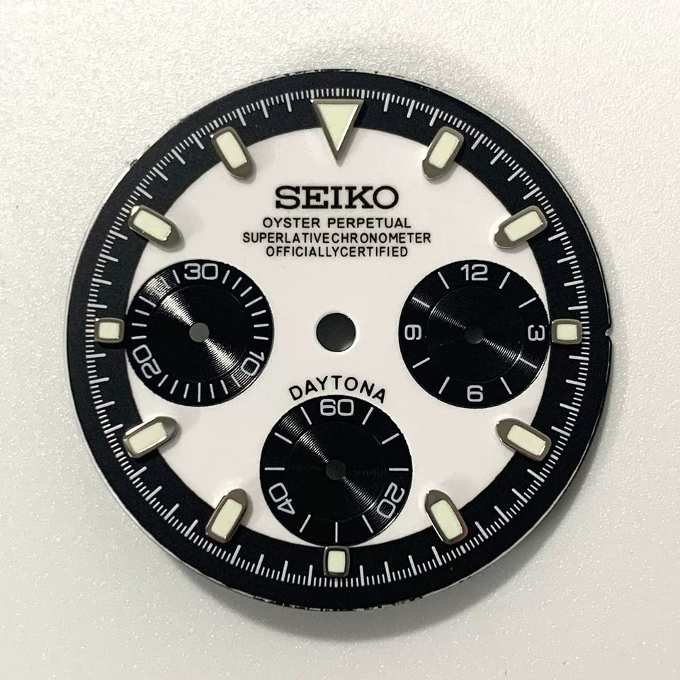 29.8mm Multi-functional Watch Dial Green Luminous For VK63 Movement Accessories