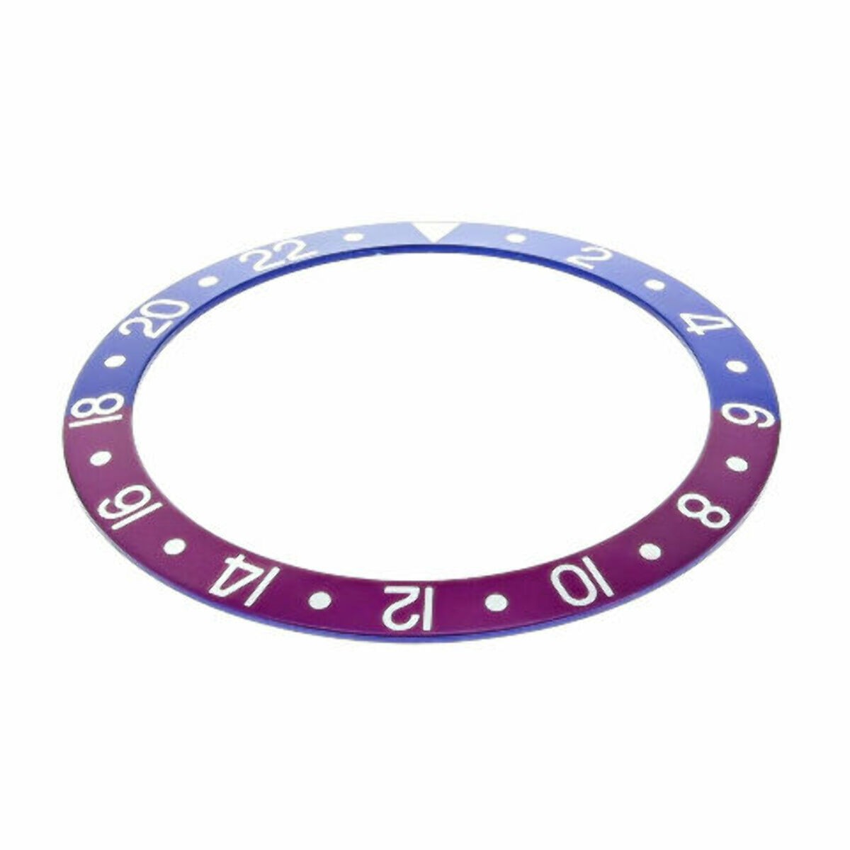 BEZEL INSERT FOR VINTAGE ROLEX GMT I 1675 16750 FUCHSIA BLUE AND RED/PINKISH