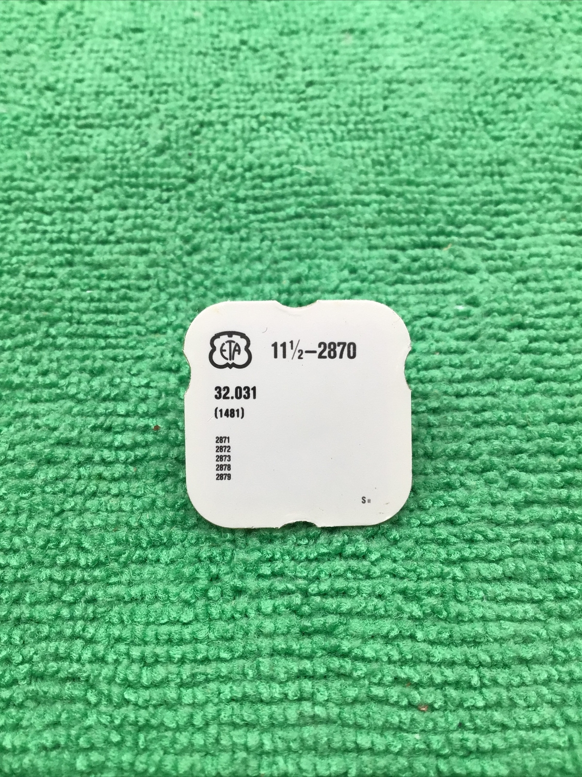 ETA Cal. 2870 Reduction Gear Watch Part 1481, Auto 8418