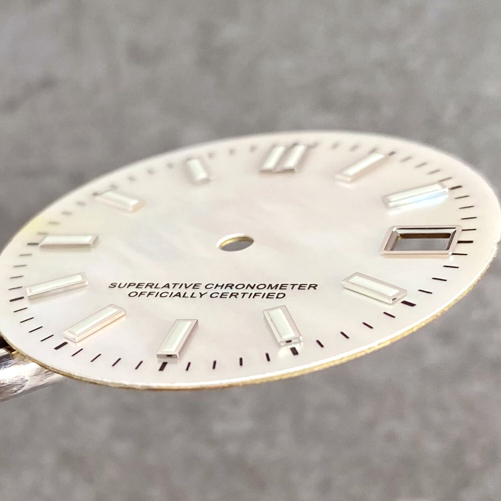 29mm Mother of Pearl Shell Watch Dial Fit NH35 NH36 Diving Watch Part Lume Index