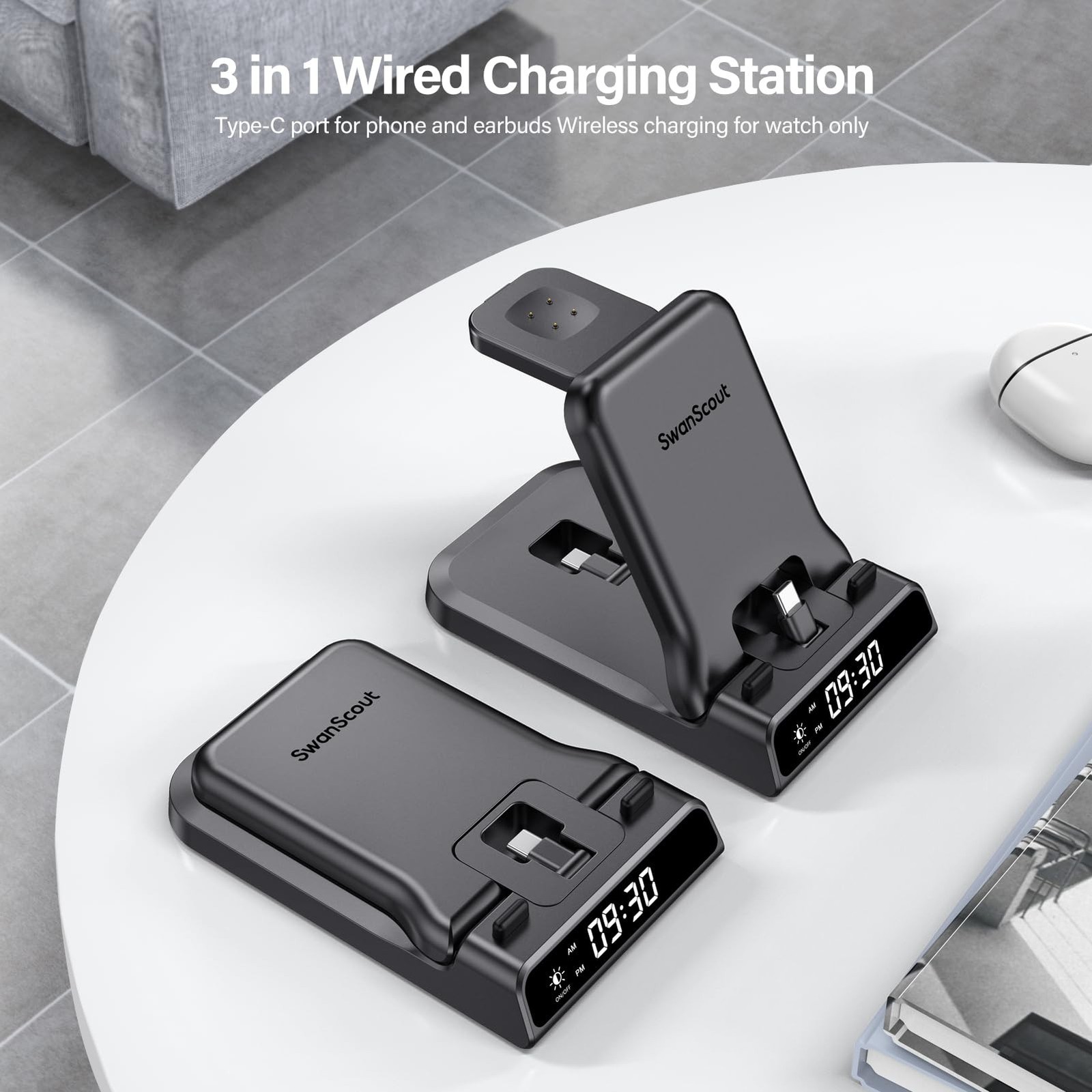 3 in 1 Charging Station for Google Pixel Watch 3/2, 25W Super Fast Wired USB …