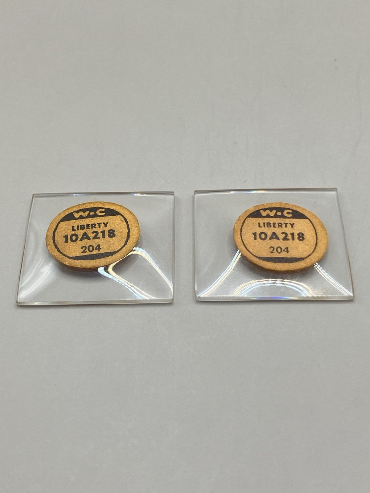 WC Watch Crystals Liberty 10A218 (x2) New Old Stock
