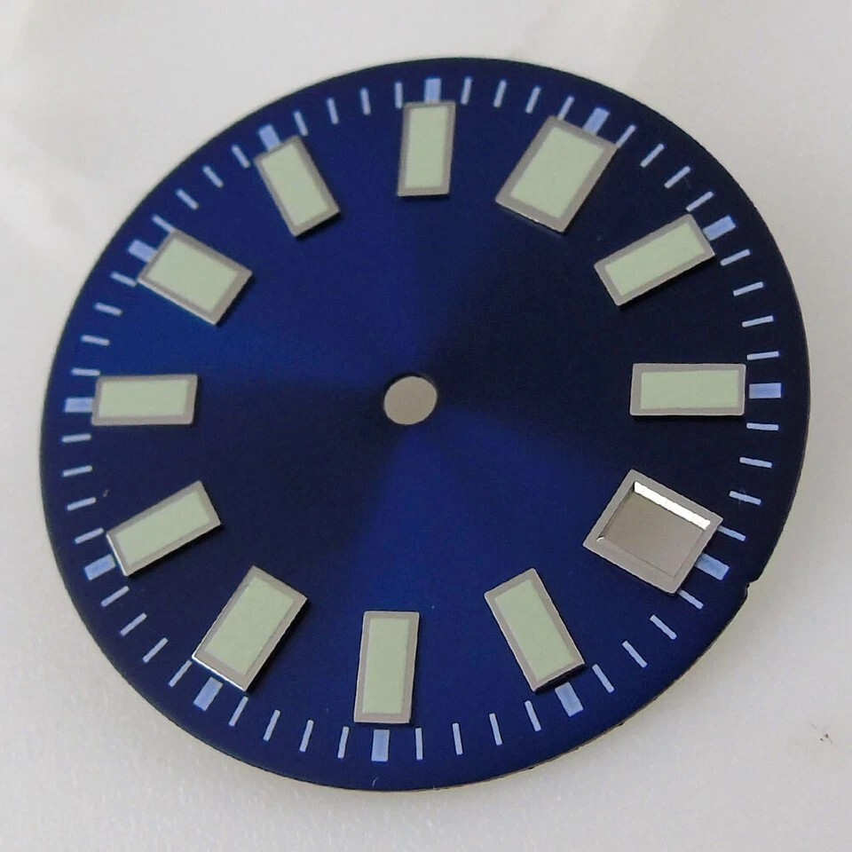 29mm 62MAS Green Luminous Watch Dial Face For NH35 NH36 ETA2824 PT5000 Movement