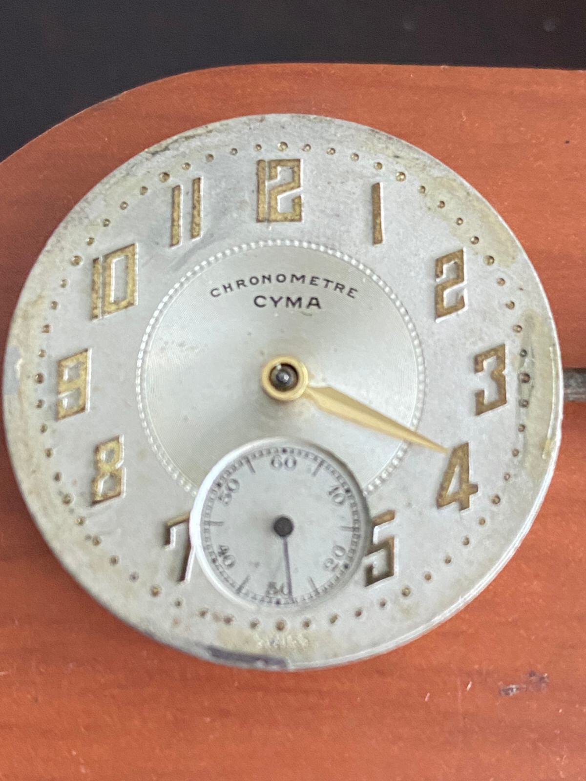 VINTAGE 6 SIZE CYMA TACY WATCH CO. POCKET WATCH MOVEMENT, RUNNING ,CHRONOMETRE
