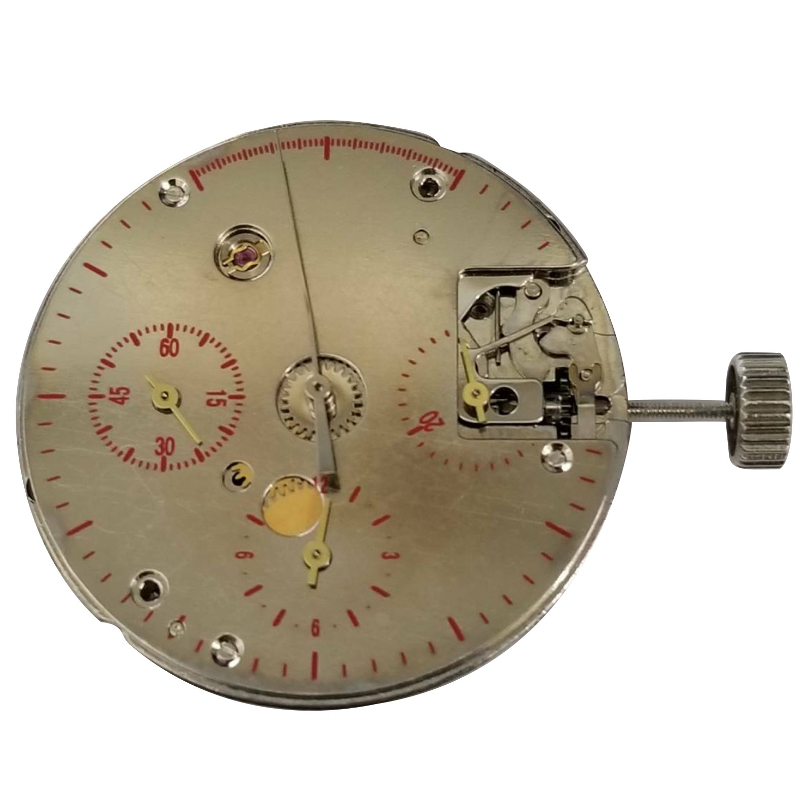 Mechanical Chronograph 3-Eye ST19 Hand-wind Movement For Seagull ST1902 TY2902