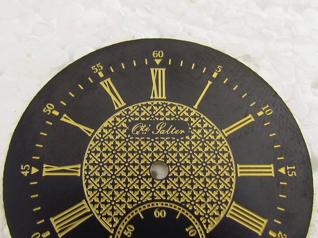 Qualite Salter Re-finished Art Deco Engraved Black Metal Dial 43 mm – EXCELLENT