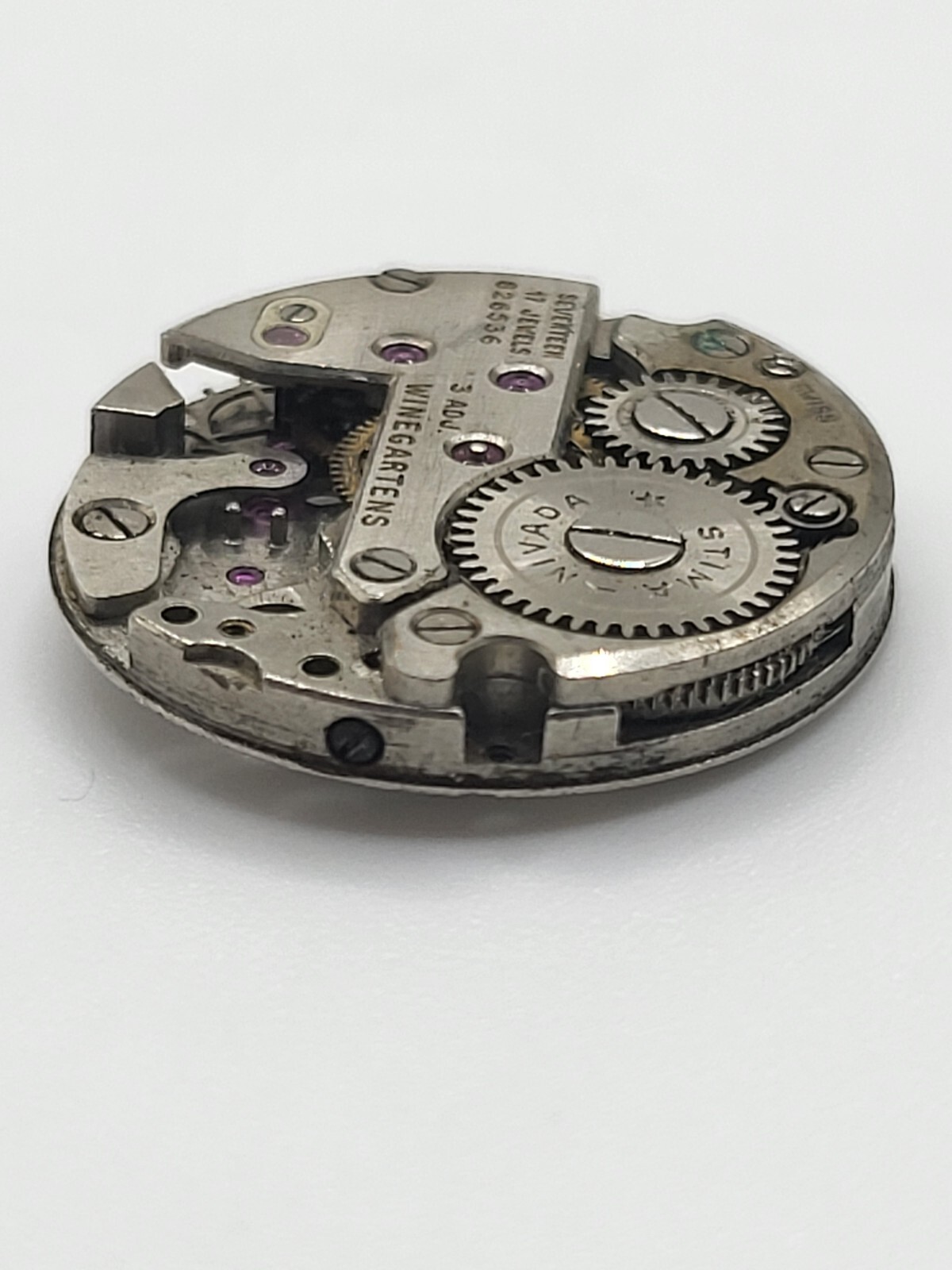 FHF 63 Winegartens Manual Watch Movement Stima-Nivada Swiss 17J 826536 Untested