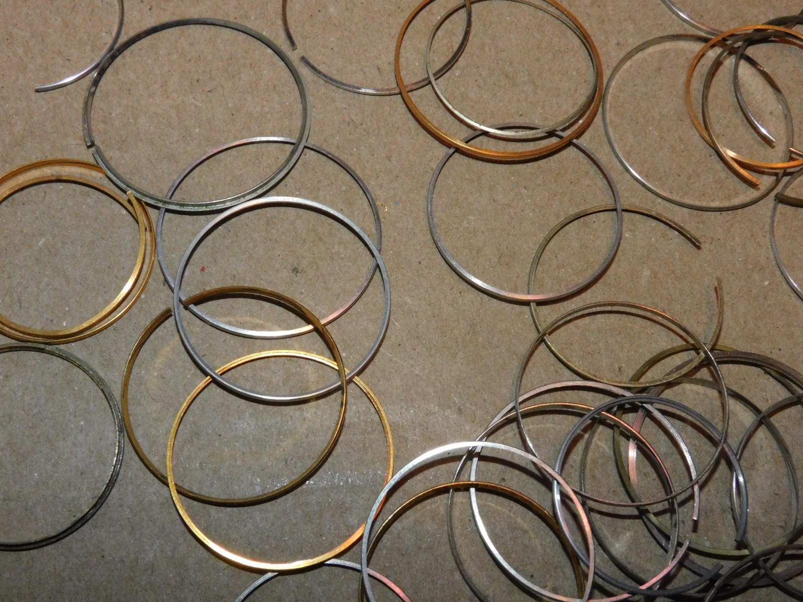 Lot of Watch Bezel Rings Wristwatch Gold Silver Plate Scrap AS IS Parts Project
