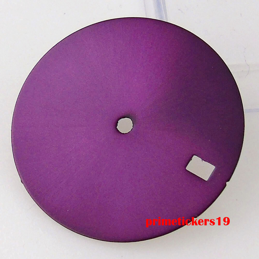 28.5mm Sterile Watch Dial Face Sunburst Date Window Hands Set Fit NH35 Movement