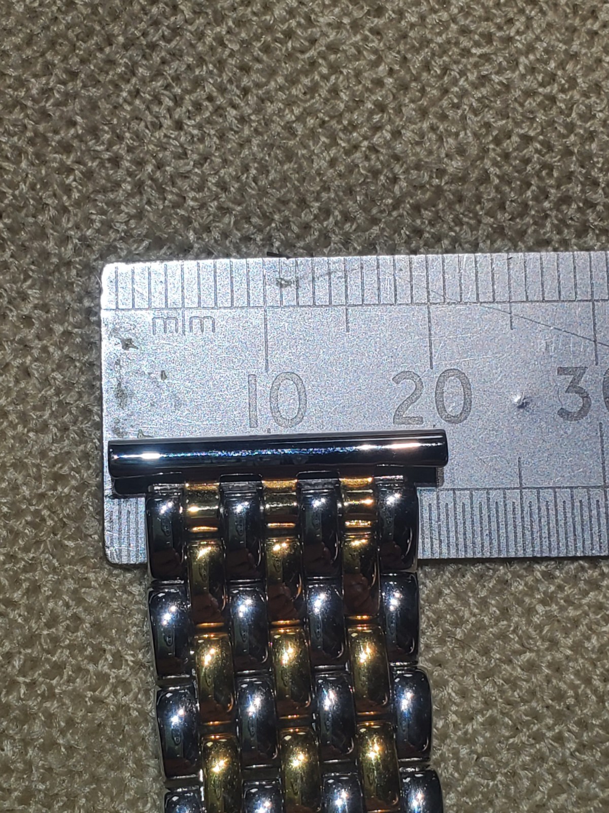 Gay Freres Style 7 Row Beads of Rice Tutone Bracelet in 18/19/20mm Width
