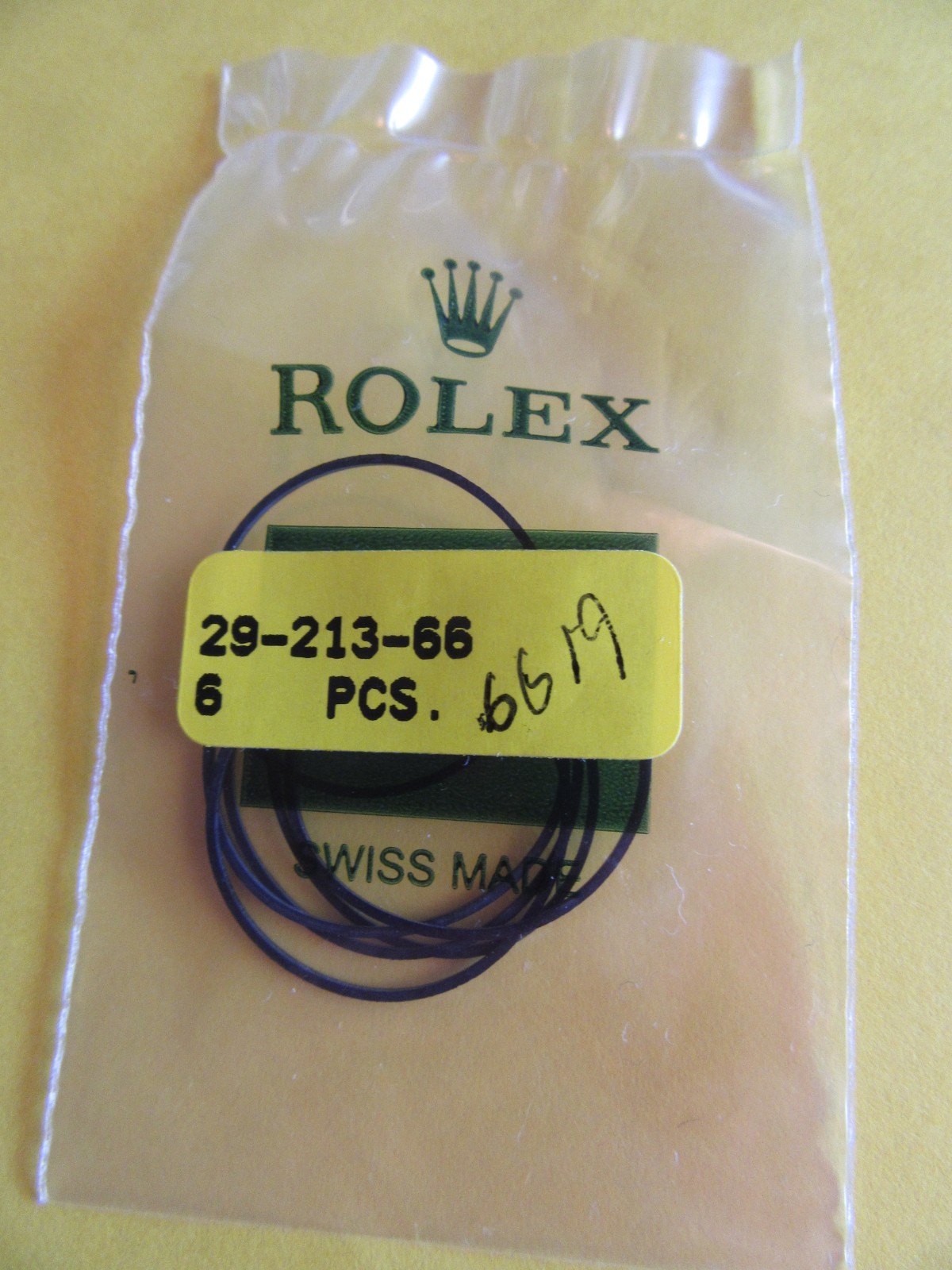 ROLEX CAL~~ 6619 PART # 29-213-66 CASE BACK GASKET PER ONE. NEW OLD STOCK