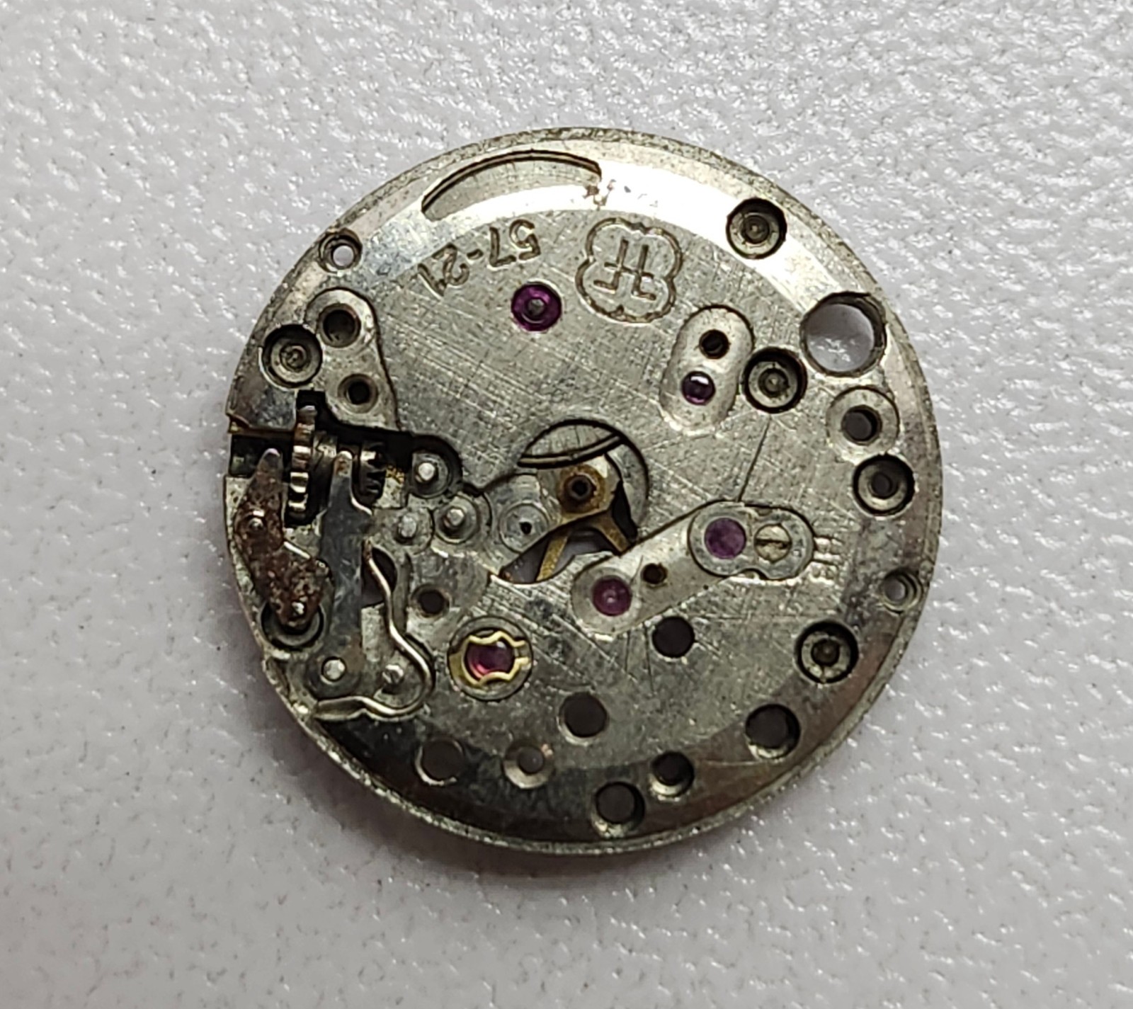 Lot of 2 Mechanical Watch Movements for Parts/Repair -FHF 57-21 & Caliber 815