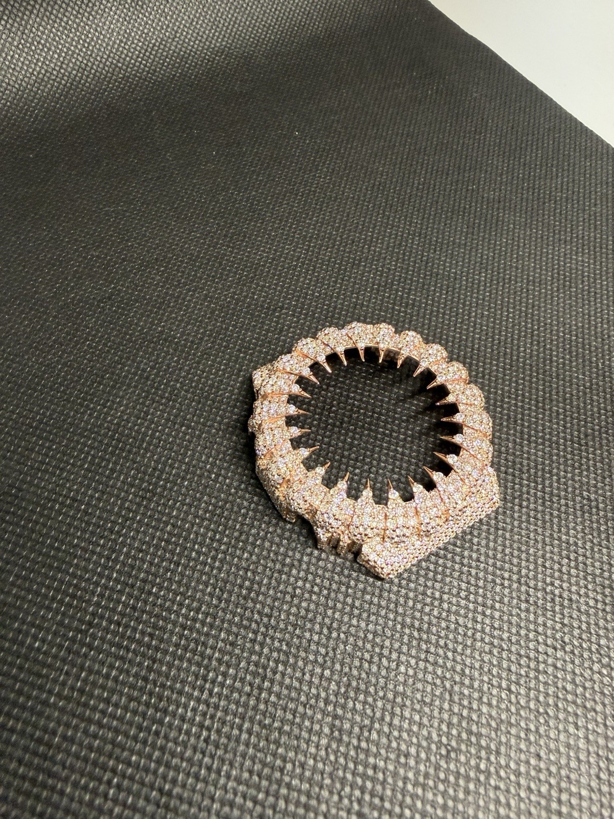 VVS Moissanite Iced Bezel For Casio G Shock GA-2100 Rose Gold Spike Bust Down