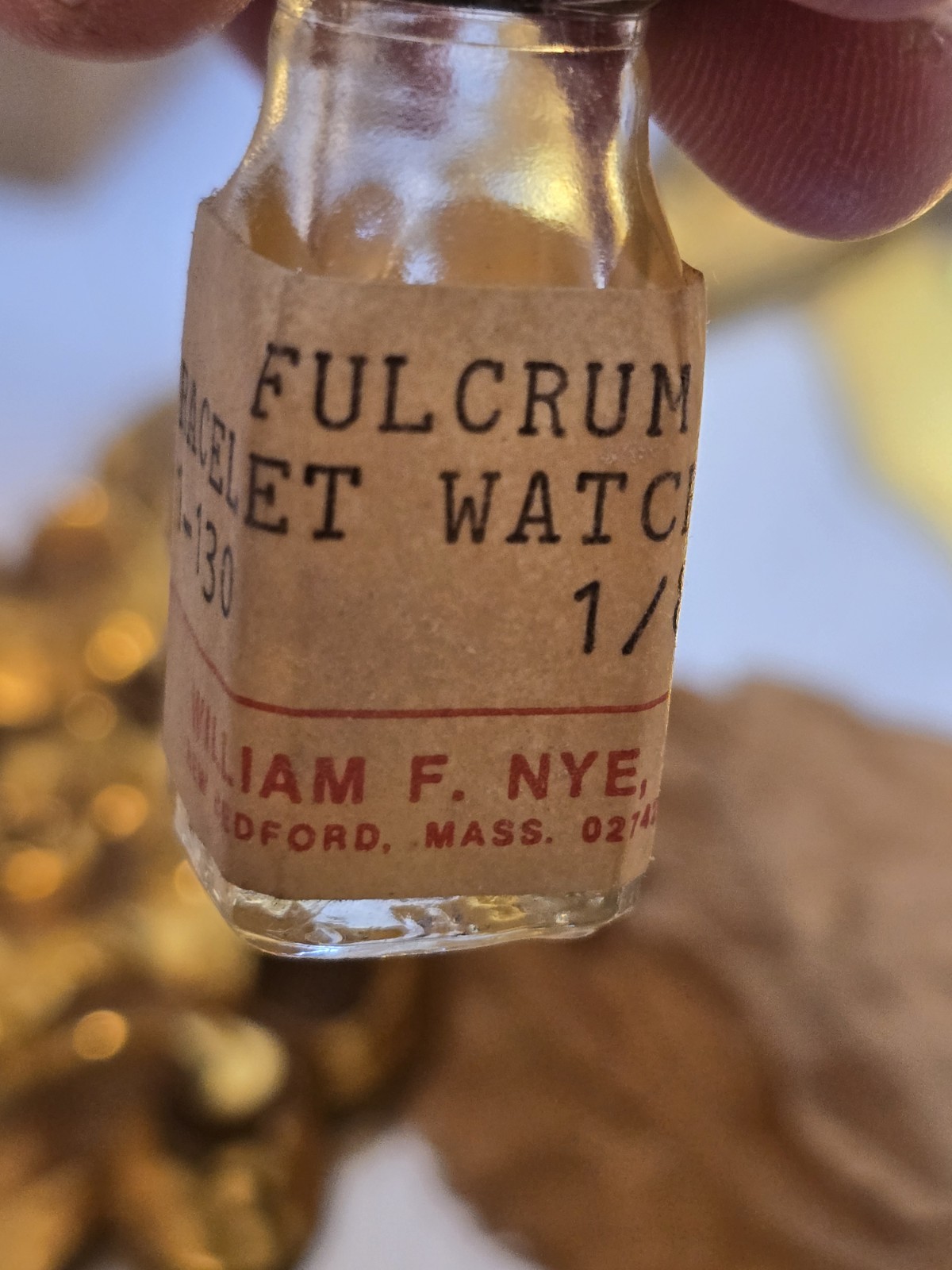 W.F. William Nye & Fulcrum Clock & Watch Oil w/Plenty Of Oil 51-130 see pics