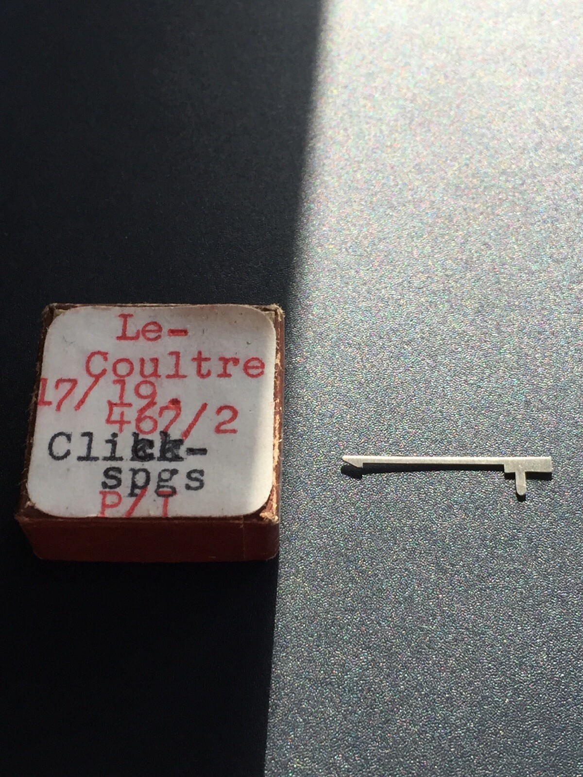 Le Coultre Caliber 17 – 19 Ligne Click Spring 467/2 New Unused