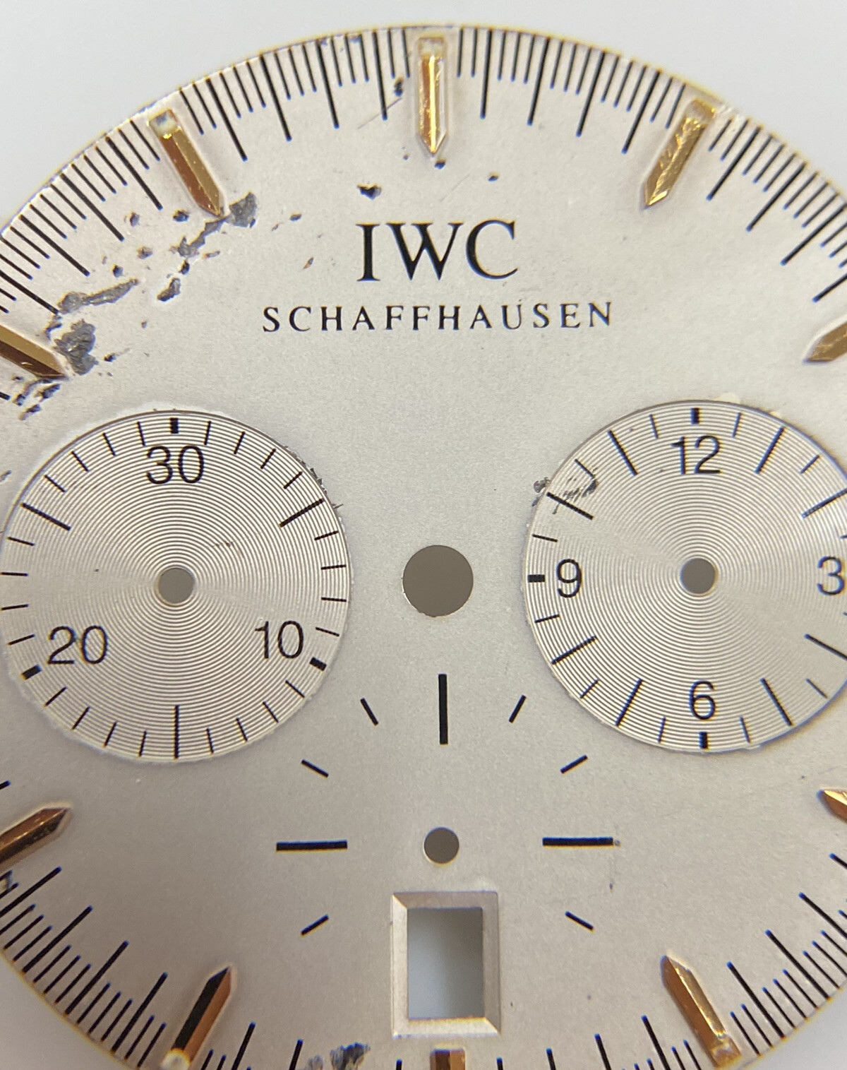 Original IWC Schaffhausen GST Chronograph 3727-03 Silver/Gold 27mm Dial