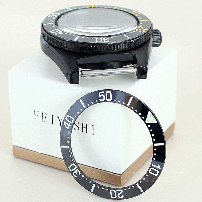 40.5mm Seiko nh35 Watch case parts Stainless steel Glass exhibition back cover
