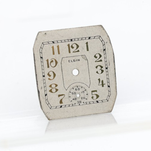 ELGIN ART DECO WRIST WATCH METAL DIAL 24.8×26.87mm (KU)