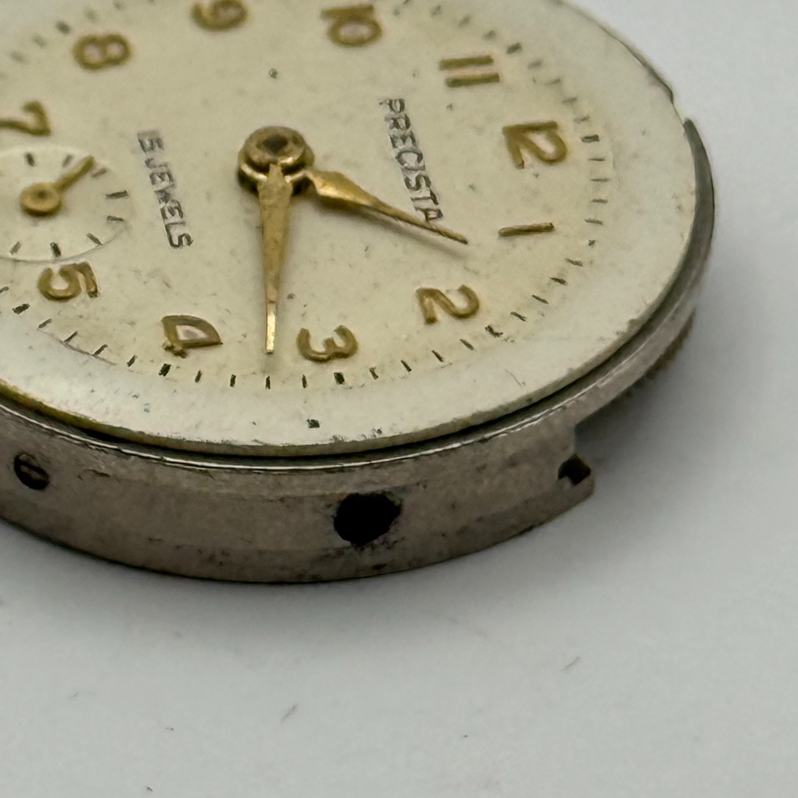 Arogno 125 Watch Movement Precista Steelco 15 Jewels Manual Wind Parts 23.7mm