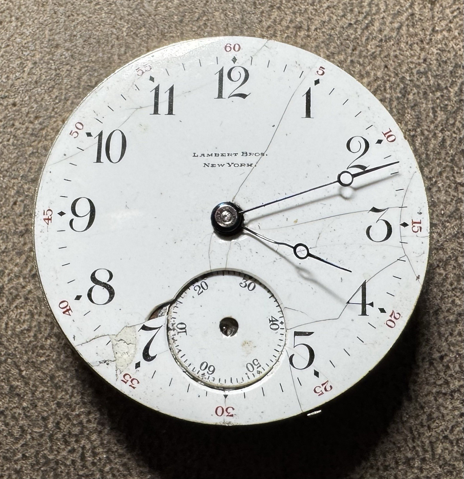 1899 ILLINOIS 18S 11J GRADE 99 POCKET WATCH MOVEMENT Lambert Bros New York