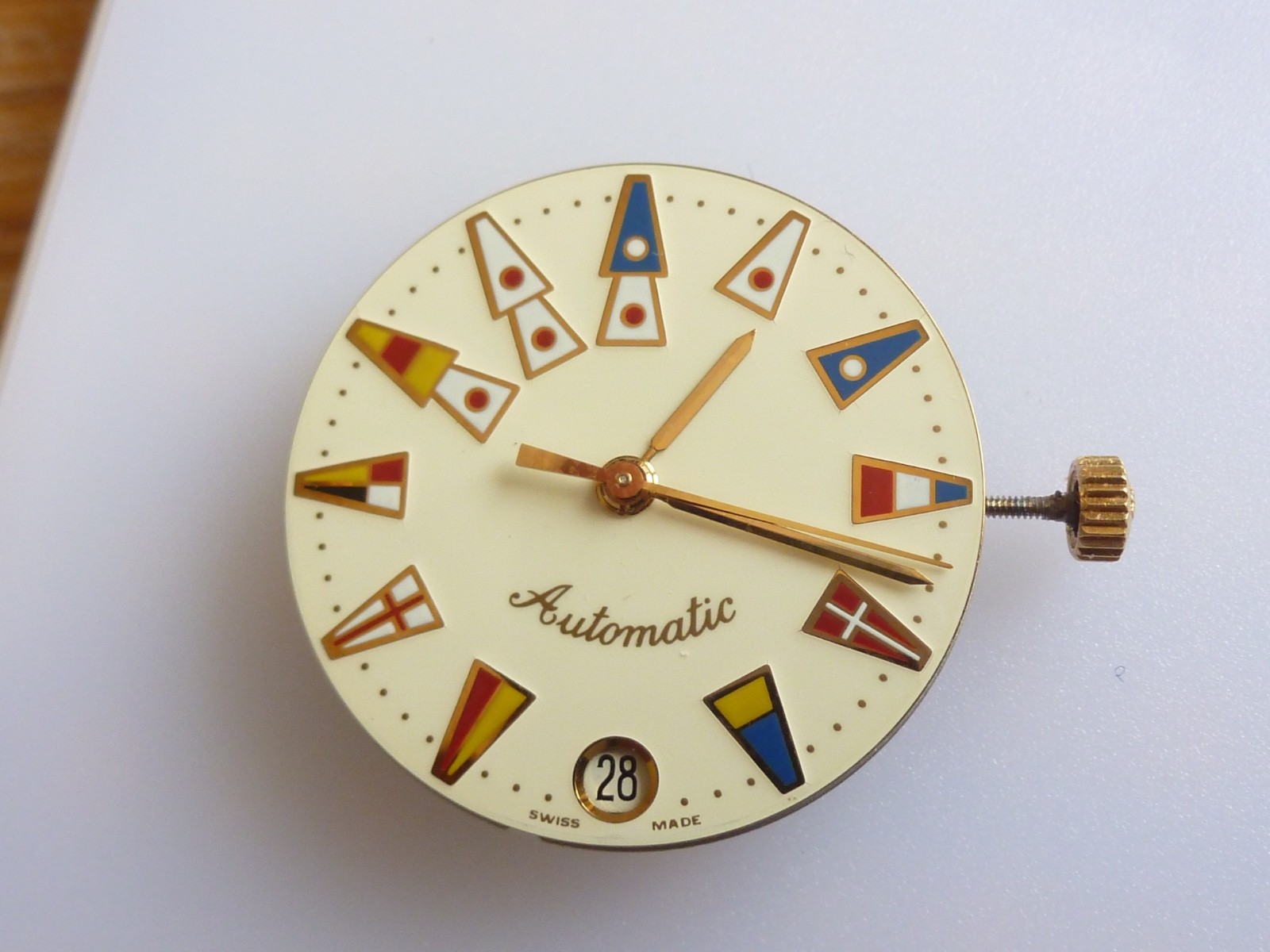 Corum Admiral ETA 2824 Automatic Movement Vintage working good 26mm dial